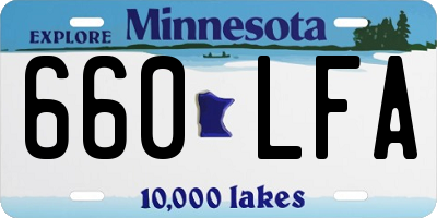 MN license plate 660LFA