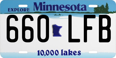 MN license plate 660LFB