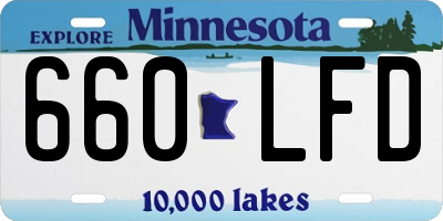 MN license plate 660LFD