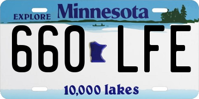 MN license plate 660LFE
