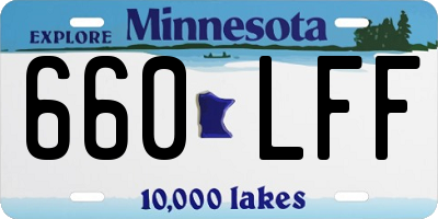 MN license plate 660LFF