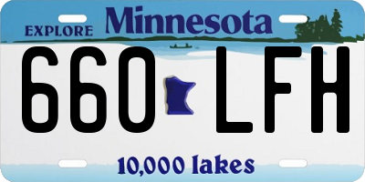 MN license plate 660LFH