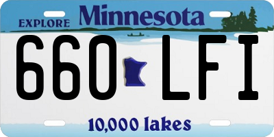 MN license plate 660LFI