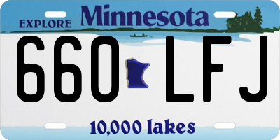 MN license plate 660LFJ