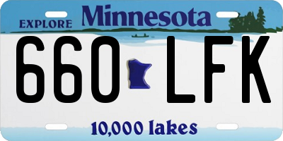 MN license plate 660LFK