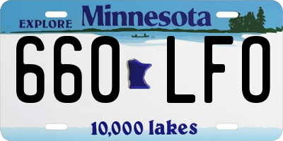 MN license plate 660LFO