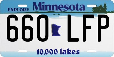 MN license plate 660LFP