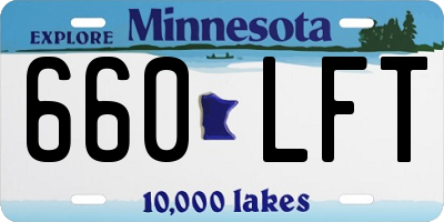 MN license plate 660LFT