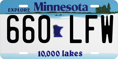 MN license plate 660LFW