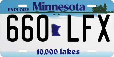 MN license plate 660LFX