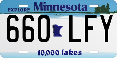 MN license plate 660LFY