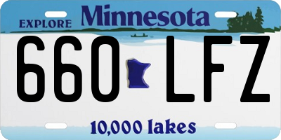 MN license plate 660LFZ