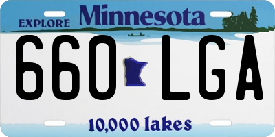 MN license plate 660LGA