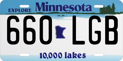 MN license plate 660LGB