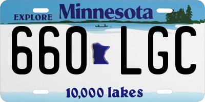 MN license plate 660LGC