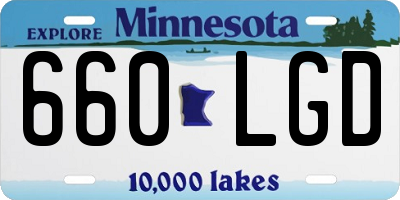 MN license plate 660LGD