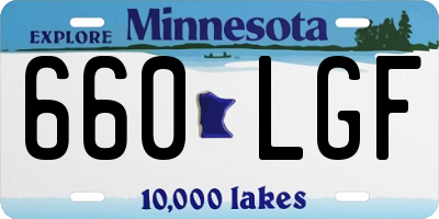 MN license plate 660LGF