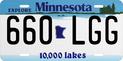 MN license plate 660LGG