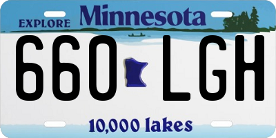 MN license plate 660LGH