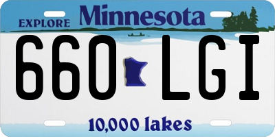 MN license plate 660LGI
