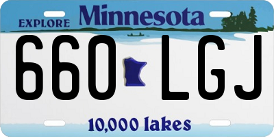 MN license plate 660LGJ