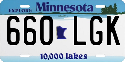MN license plate 660LGK