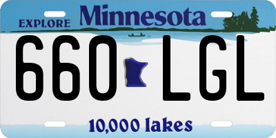 MN license plate 660LGL