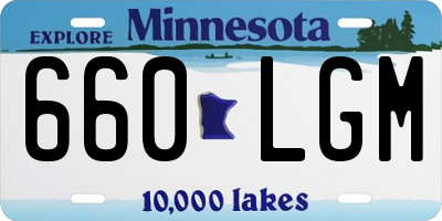 MN license plate 660LGM