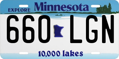 MN license plate 660LGN