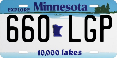 MN license plate 660LGP