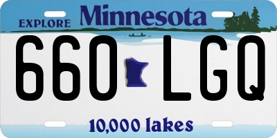 MN license plate 660LGQ