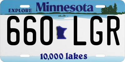 MN license plate 660LGR