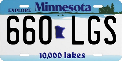 MN license plate 660LGS