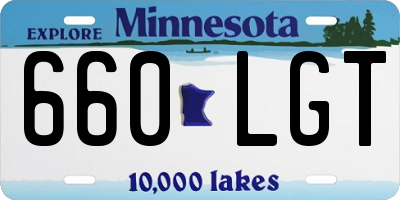 MN license plate 660LGT