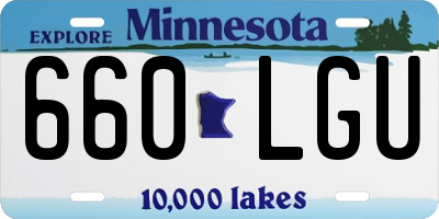 MN license plate 660LGU