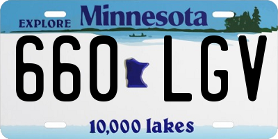 MN license plate 660LGV
