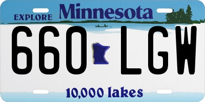 MN license plate 660LGW