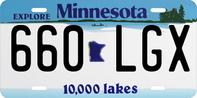 MN license plate 660LGX