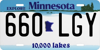 MN license plate 660LGY