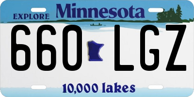 MN license plate 660LGZ