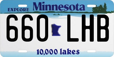 MN license plate 660LHB