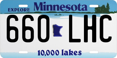 MN license plate 660LHC