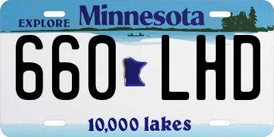 MN license plate 660LHD