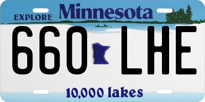 MN license plate 660LHE