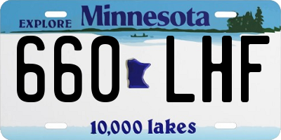 MN license plate 660LHF