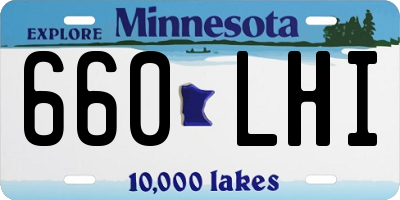 MN license plate 660LHI