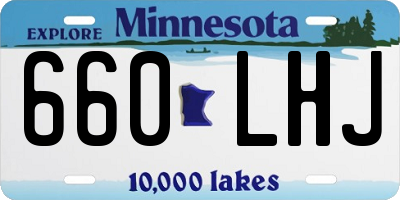 MN license plate 660LHJ