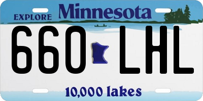 MN license plate 660LHL