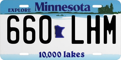 MN license plate 660LHM