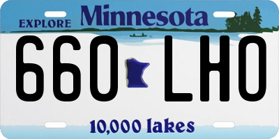MN license plate 660LHO